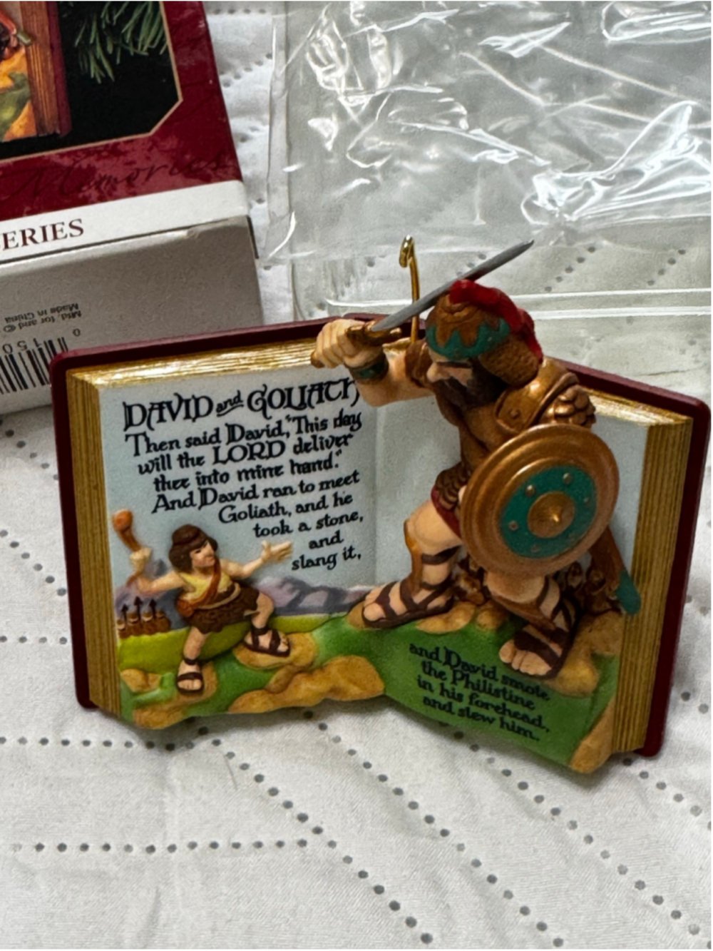 Hallmark Keepsake Ornament David and Goliath 1999 Red Gold One Size